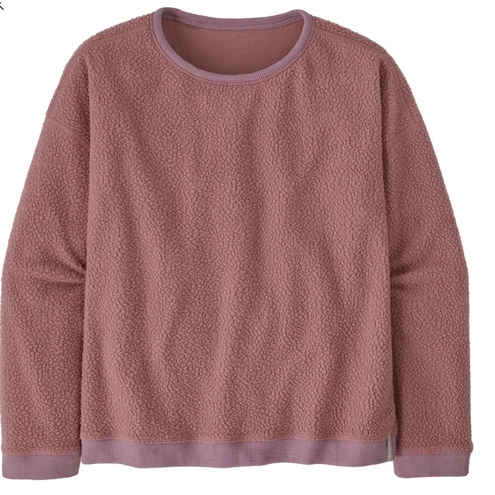 Patagonia Women's Shearling Crew Size Small‎ Crewneck Dusty Rose Sweatshirt